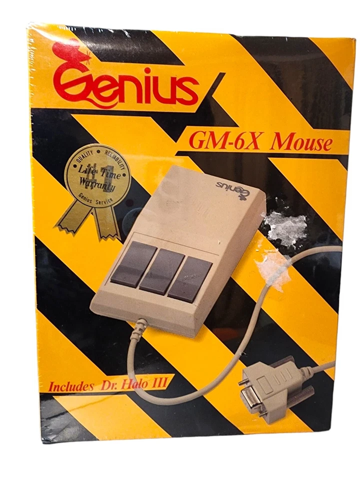 Vtg SEALED Genius Mouse GM-6X with Dr. Halo III Software BRAND NEW 3 Button - Image 2 of 4