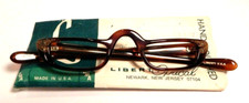 Vintage LIBERTY OPTICAL Understudy Demi Amber 44/24 Eyeglass Frame NOS 290