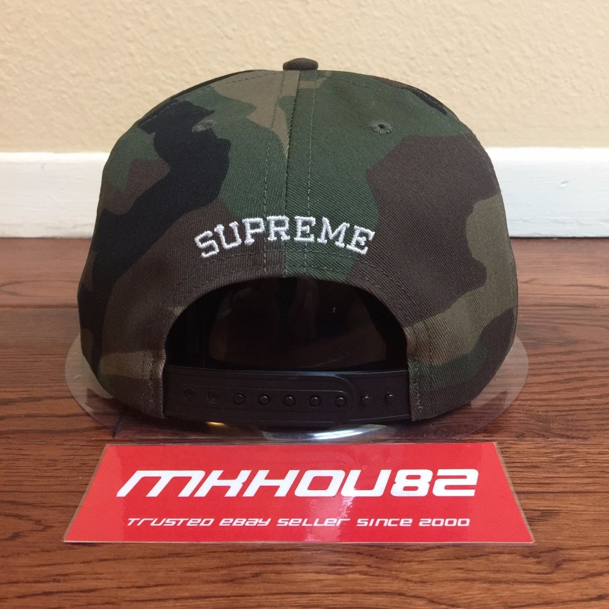 New Supreme Overlay Hologram 5-Panel Cap Hat Woodland Camo Camp