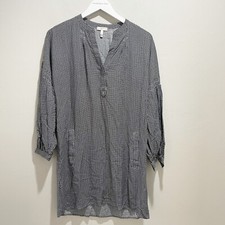 JOIE Women’s Black White STAR PRINT TUNIC DRESS Long Balloon Sleeves Size XS