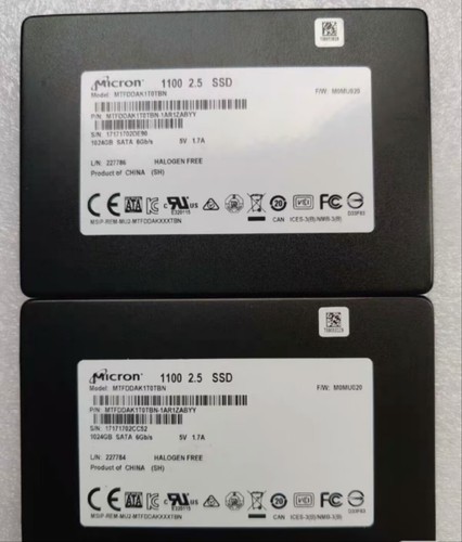 Disque SSD Micron 1100 1 To SATA III 2,5'' MTFDDAK1T0TBN très bon état