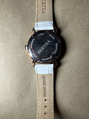 BRAND NEW Bertha white leather watch with owl face Bertha Rosie Women main image 2