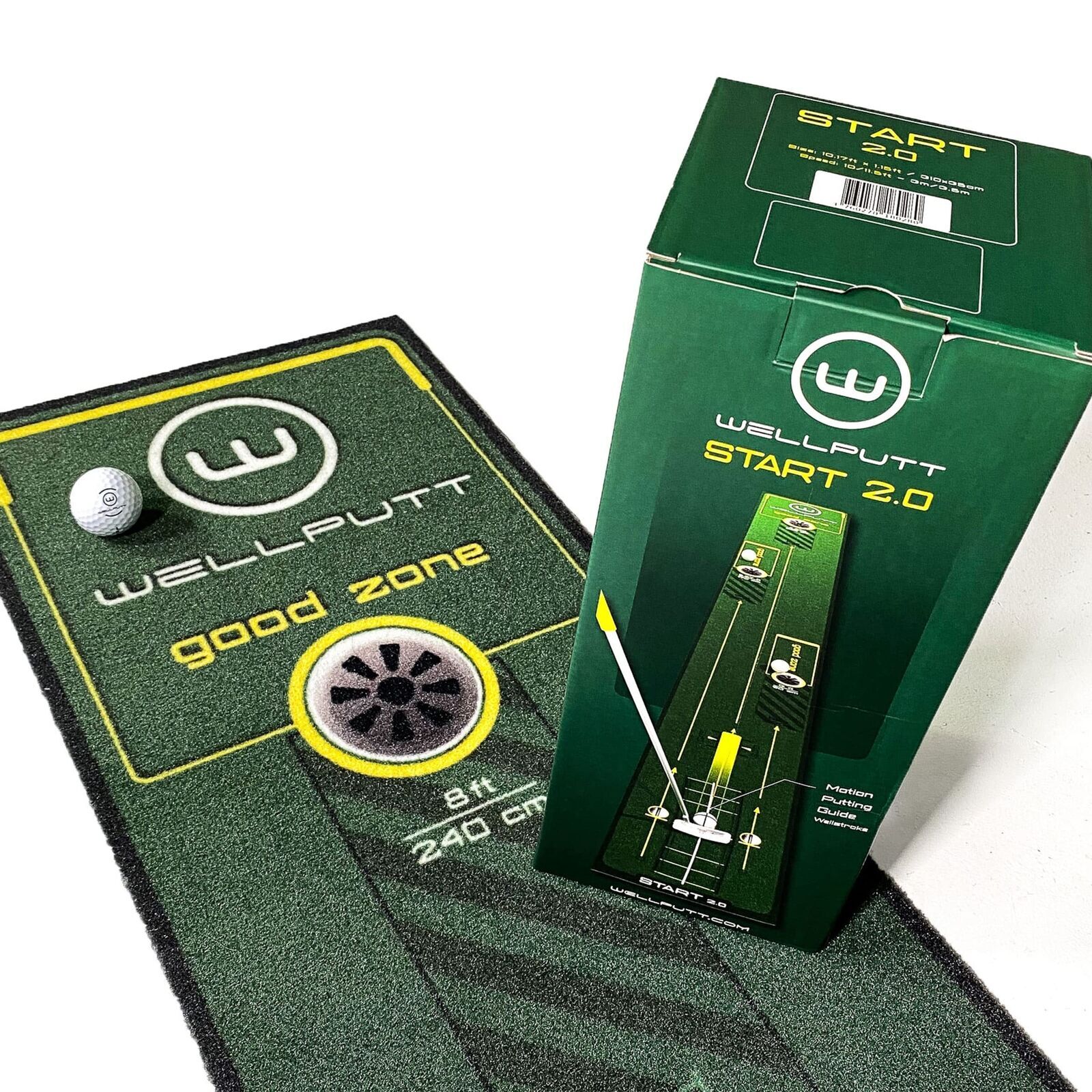 WELLPUTT Golf Putting Training Mat 10ft Start 2.0 eBay