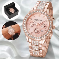 Fashion Romatic Rose Gold Women Quartz Watch Bracelet Ladies Wrist Gifts Luxury
