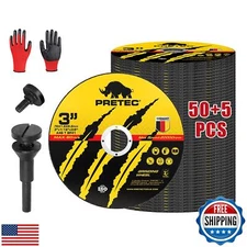 Die Grinder Cut-Off Wheel, 55 Pcs 3Inch Cut Off Wheels with 1/4 in Mounting M