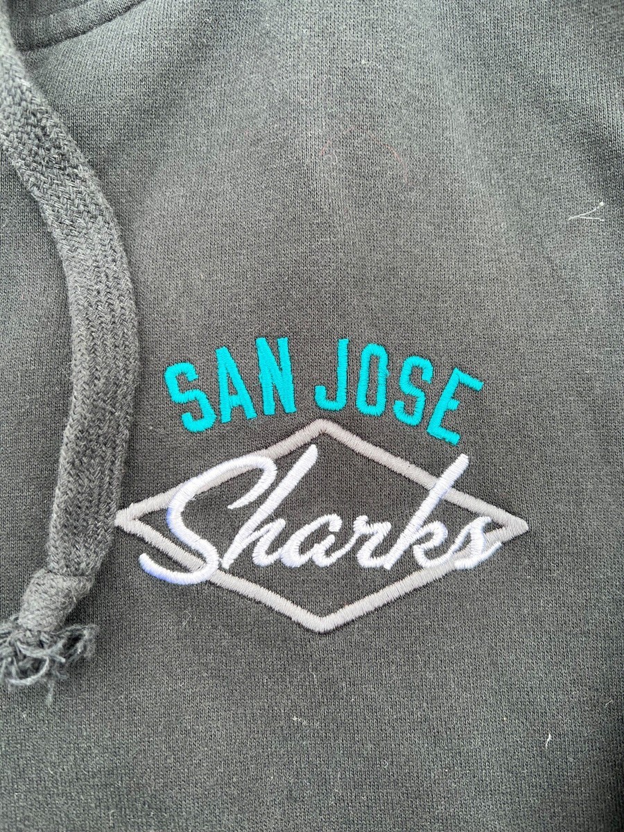 San Jose Sharks Womens Full Zip NHL Sweatshirt Hoodie Black