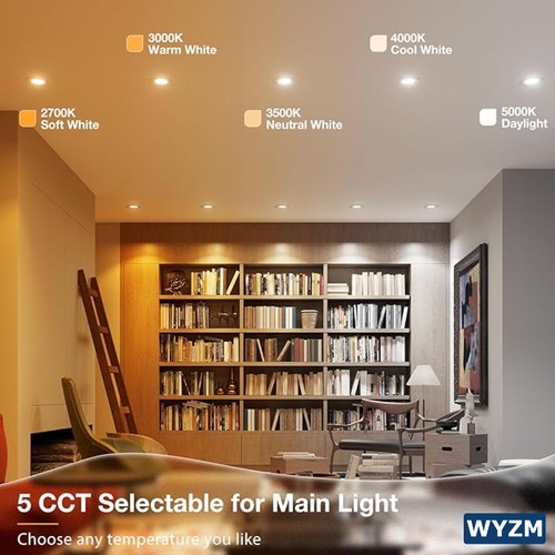 LED Recessed Light 6 Inch, 2700K/3000K/3500K/4000K/5000K , Dimmable 5CCT Lights - Picture 6 of 23