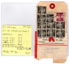 Parcel Post 3rd Class Liberty Kansas City MO Precancel Montgomery Ward