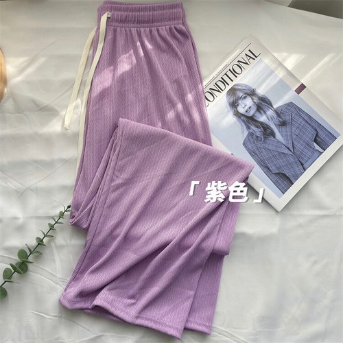 Women's Wide Leg Pants Summer Drape Casual and Slimming Straight Leg Mop Pants - Picture 11 of 13