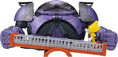 Sonic The Hedgehog 2 Giant Eggman Robot Playset With Super Sonic Figure - 7" Tall Battle Set For Kids