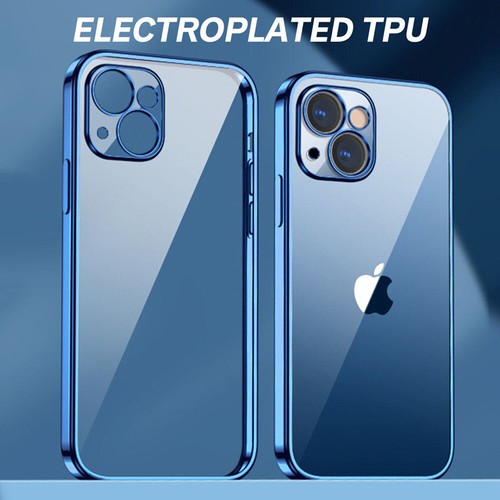 Soft Shockproof Case Cover Clear Plating For iPhone 15 14 13 Pro Max 13 12 Mini - Picture 1 of 31
