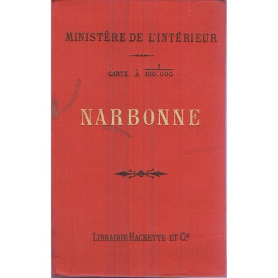 NARBONNE KARTE Generalstab 1/100.000 Auflage von 1895 Fleury Sallèles Nevian Sigean
