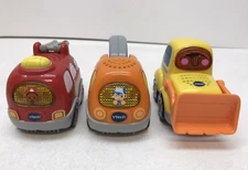 Vtech Go Go Smart Wheels Bulldozer Tow Fire Trucks Lights & Sounds Interactive