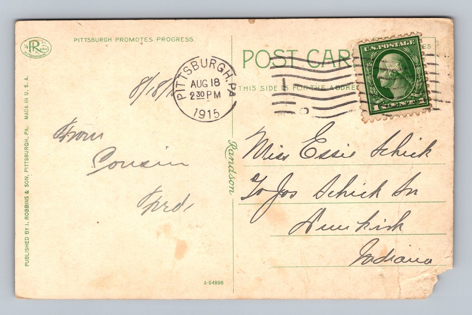 1915 Children at Boat House Carnegie Lake Highland Park Pittsburgh PA