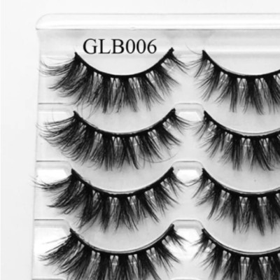5 Paar 3D falsche Wimpern lange dicke natürliche falsche Wimpern Set Nerz Make-up UK