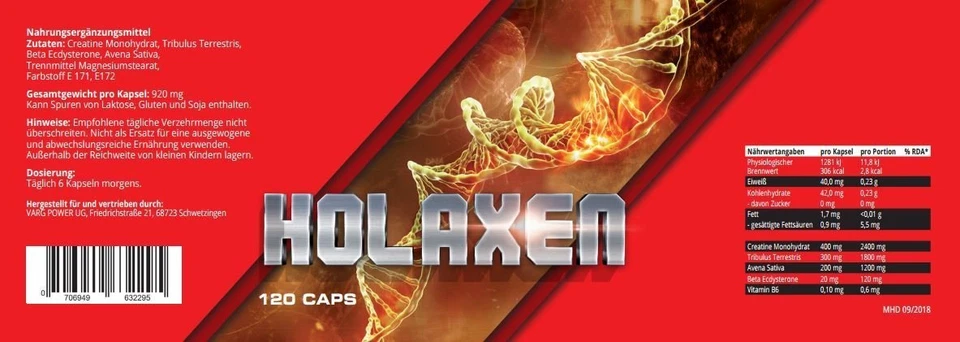 2× Holaxen Testo Booster  Testosteron Booster für Kraft & Muskelaufbau. - Bild 2 von 4