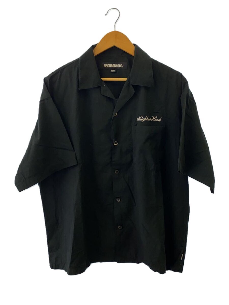 NEIGHBORHOOD◇SOLID-COLOR HAWAIIAN SHIRT SS/L/COTTON/BLK