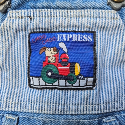Vintage Choo Choo Express Overalls Isaac Morris Kids 2T 1990s 9x13 Toddler 2 YO - Picture 2 of 7