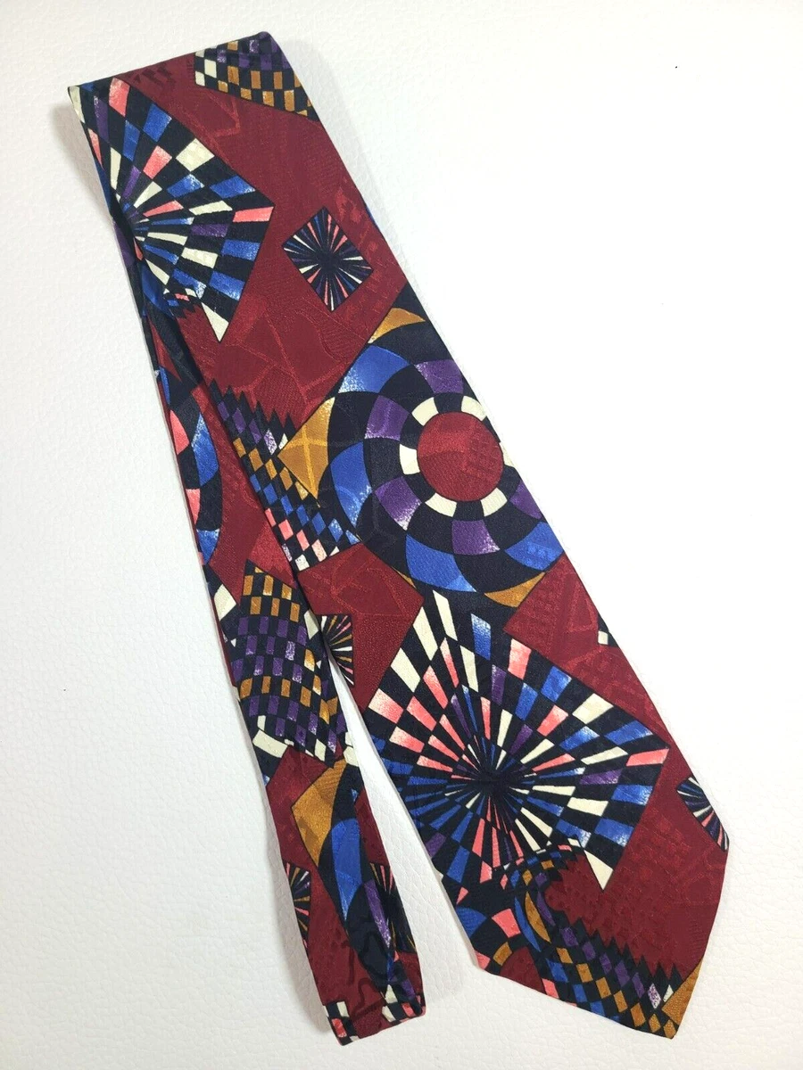 Cravate En Soie Pavone Fabriquée En Italie - Motif Pois Bordeaux - Longueur Classique