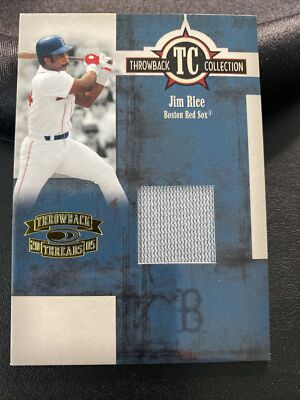 2005 Throwback Threads Collection - Jim Rice GU Red Sox Jersey Numbered # 14/250