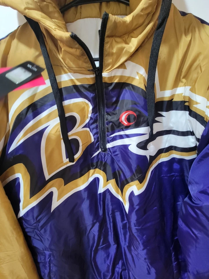 XL 全新 巴尔的摩乌鸦队外套 夹克 NFL Forever Collectibles FOCO 初学者 — 第 3/4 张图片