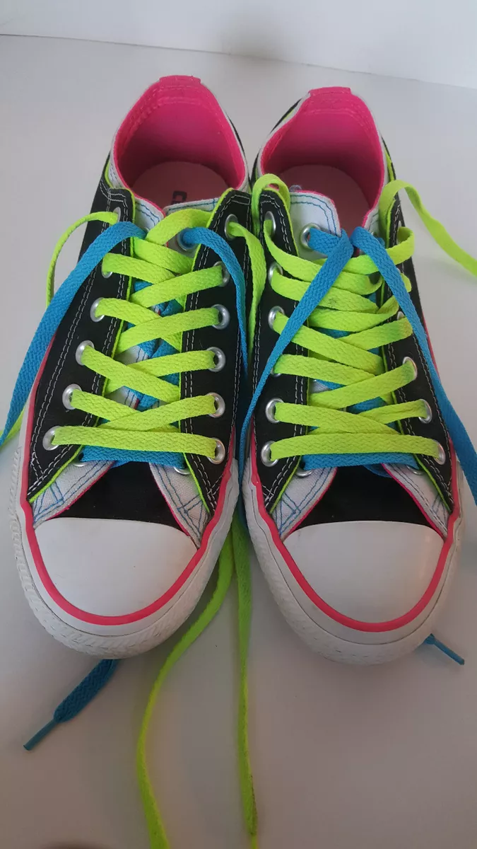 CONVERSE ALL STAR Multi-Tongue Double Laced Sneakers M7/ W9 (115520F)~Multicolor
