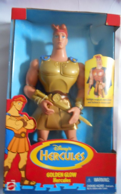 1996 Disney Golden Glow Hercules Mattel Action Figure Hero Barbie Ken Doll 4011 for sale online