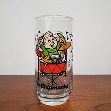 (1) One Vintage 1985 Alvin And The Chipmunks Theodore Promo Drinking Glass