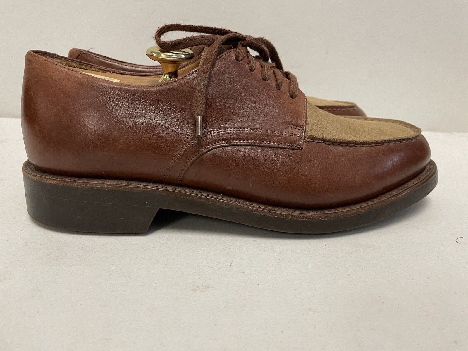 SAOLA Polo Ralph Lauren Good Year saldata derby bicolore marrone e marrone taglia 9 D