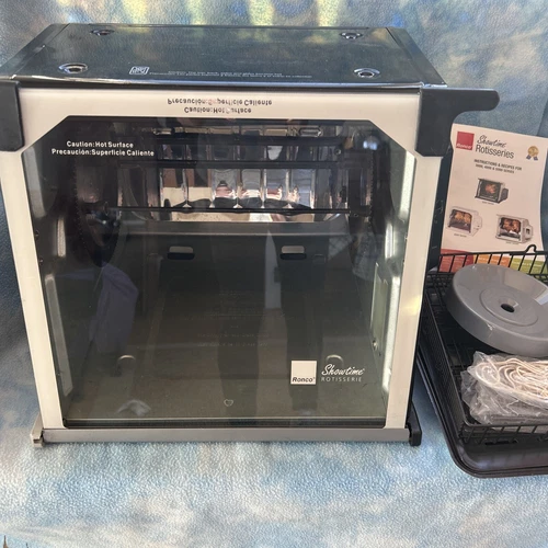 Ronco Showtime 4000ST Rotisserie & BBQ Oven 4000 w Basket Drip Tray Spit Rod