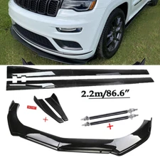 Front Bumper Lip Spoiler Chin Splitter For Jeep Grand Cherokee Limited X Gloss B