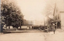 Barnet VT Vermont Gilchrist's Store & Train Station RPPC Photo Postcard COPY