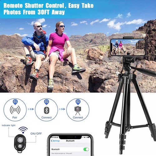 Lightweight Aluminium Tripod Telescopic Camera DSLR Stand With Phone Holder - Picture 13 of 15