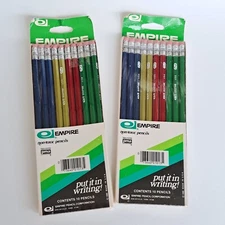 vintage 1980 Empire #2 Pencils lot of 2 packs 20 total USA 80's School Supplies 