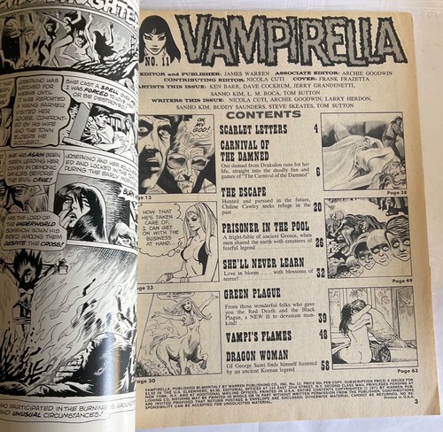 Vampirella Magazine #11. Mai 1971 Frank Frazetta Cover Warren Magazine. - Bild 2 von 5