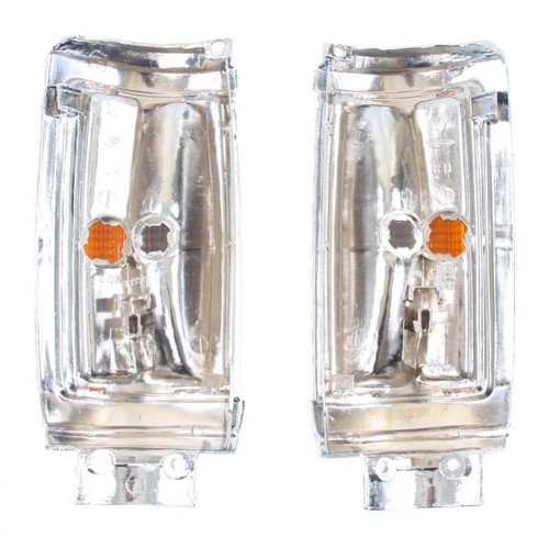 Pair Corner Light Lamp Chrome For Mitsubishi L200 Mighty Max Pickup 1986-96 E06 - Picture 3 of 7