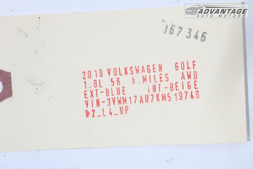2017-2019 VOLKSWAGEN GOLF ALLTRACK MANUAL TRANSMISSION FLEX PLATE CLUTCH OEM - Picture 4 of 4