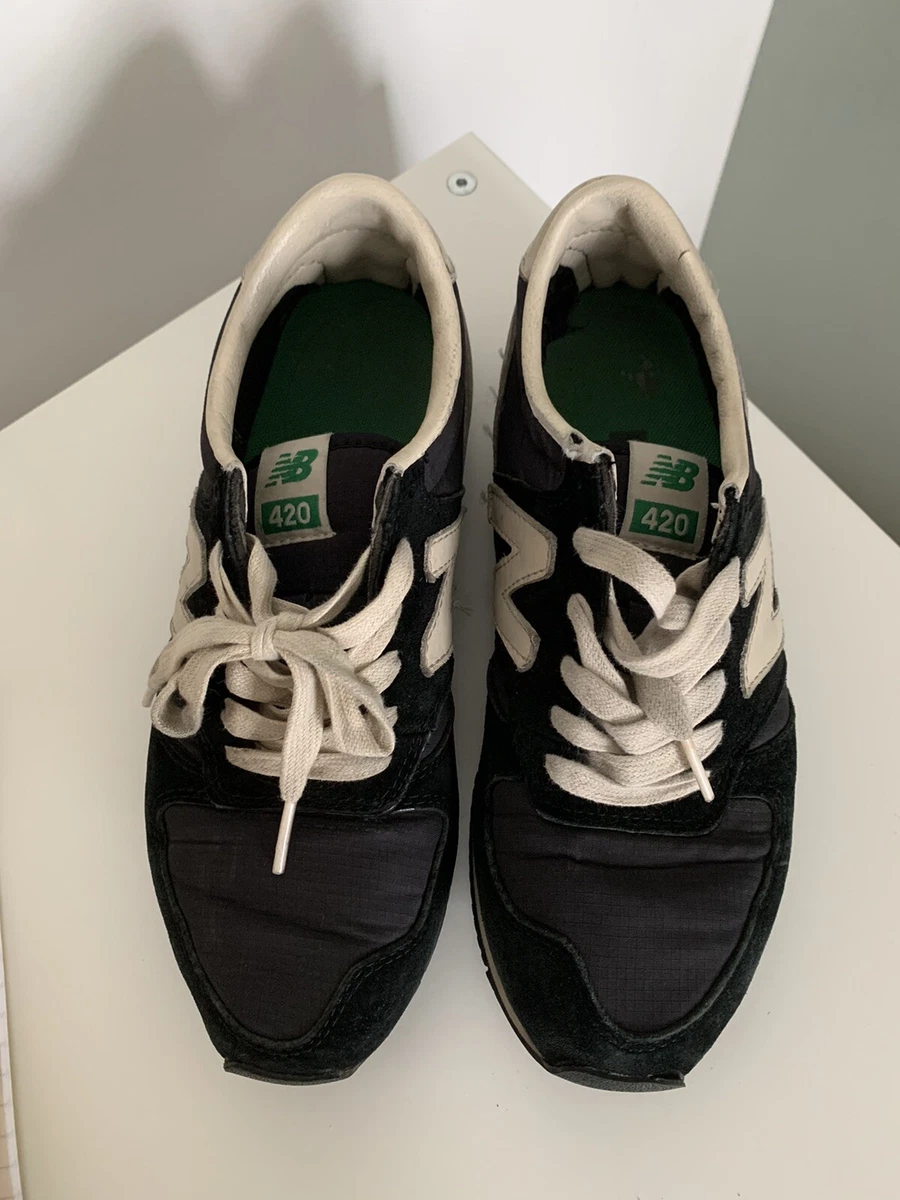 New balance black suede 420 best sale trainers