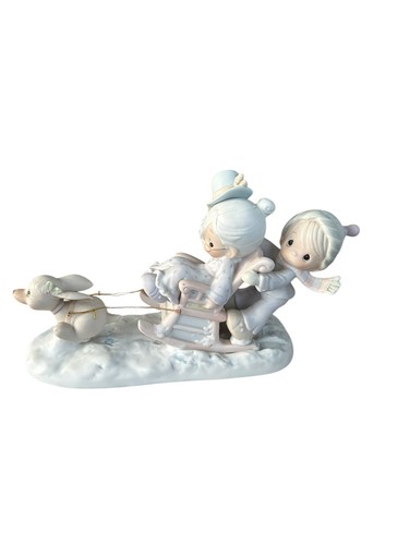 ๐จ Precious Moments 109819 OH WHAT FUN IT IS TO RIDE Figurine Christmas Vintage