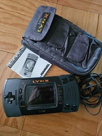 Atari Lynx PAG-0401 Handheld Console System Gray w box VG/NM W. Extras