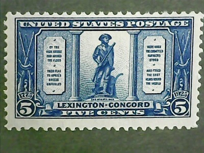 1925 Minuteman 5 cent U.S. Postage Stamp [Hinged] ID# 619 Design #A183 [092421h] - Image 1 of 2