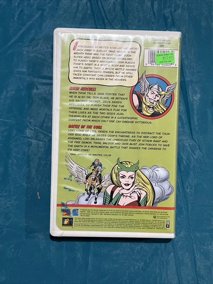 New Sealed The Mighty Thor: Enter Hercules/ Battle of the Gods (VHS, 2000) - Image 2 of 2