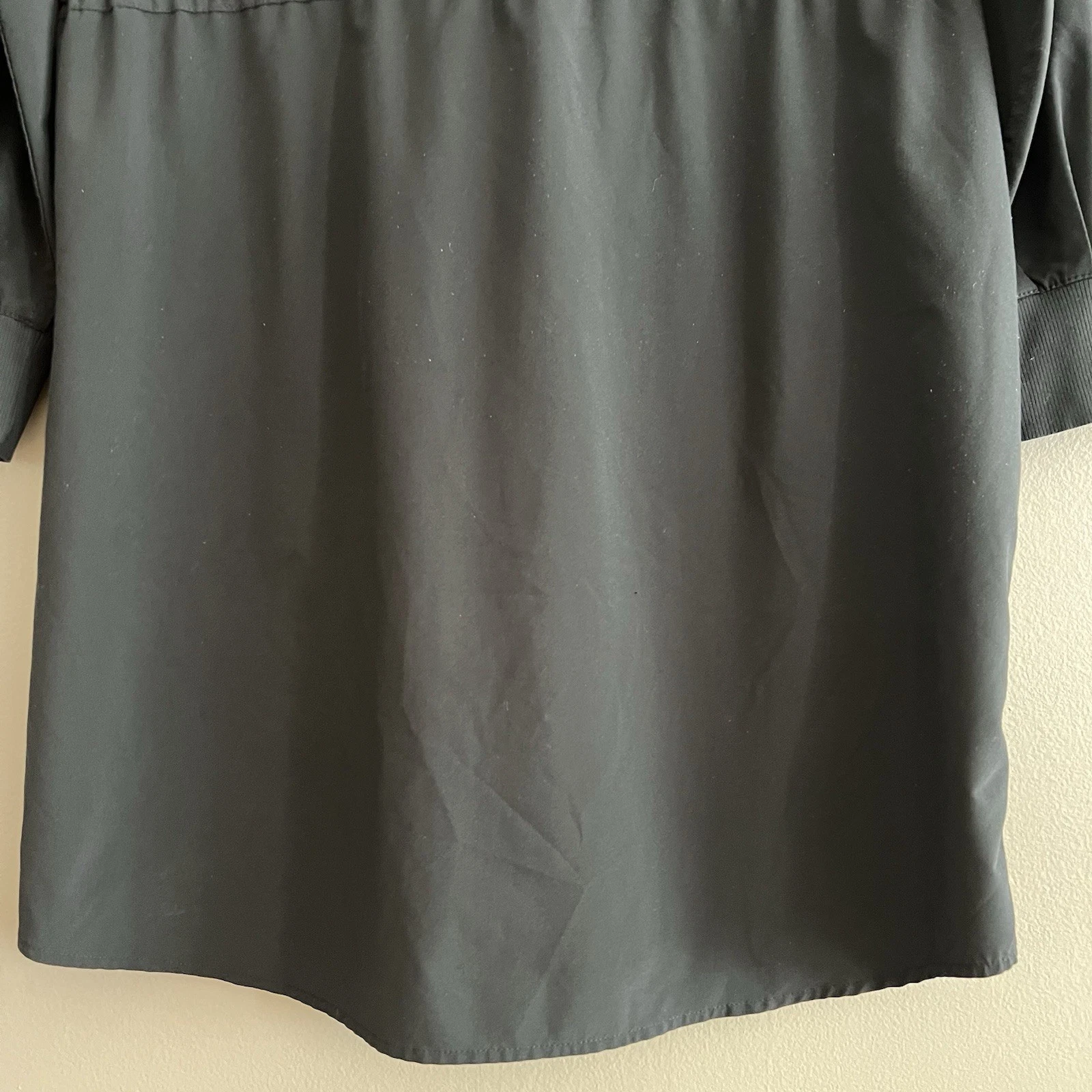 VETEMENTS Athleta Zuma Camicia Abito Performance Coulisse Vita Traspirante Nero Large