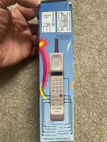 CELLUPHONE Vintage Motorola Style REPLICA TOY Brick PORTABLE Cell Phone - Picture 7 of 7