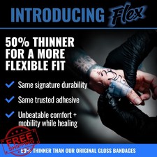 Saniderm Flex Tattoo Aftercare Bandage 8x10" Waterproof Sterile Wrap