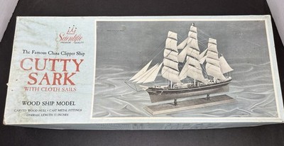 Scientific Cutty Sark China Clipper Ship Wood Model Kit with Cloth Sails 163