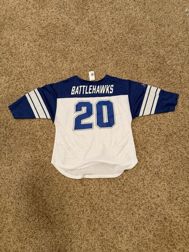 GIII Sports by Carl Banks XFL St Louis Battlehawks Jersey Large Blue White. NWT - Picture 8 of 8