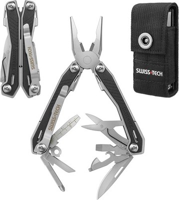 Swiss+Tech Multifunktionszange 16-in-1 Multi-Tool Edelstahl Multifunktionale