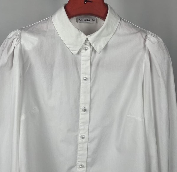 Women Grand Gallery Shirt White Cotton 40 / L / 48