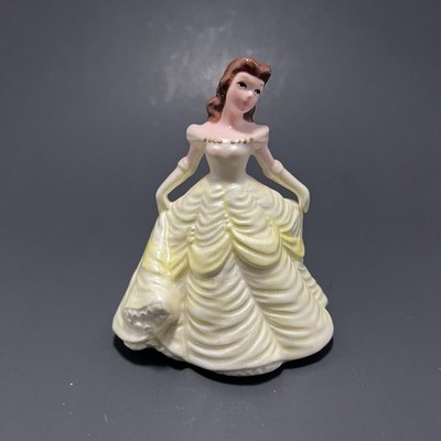 Schmid Walt Disney Porcelain Figurine Belle Hand Painted 4   Vintage 90 s